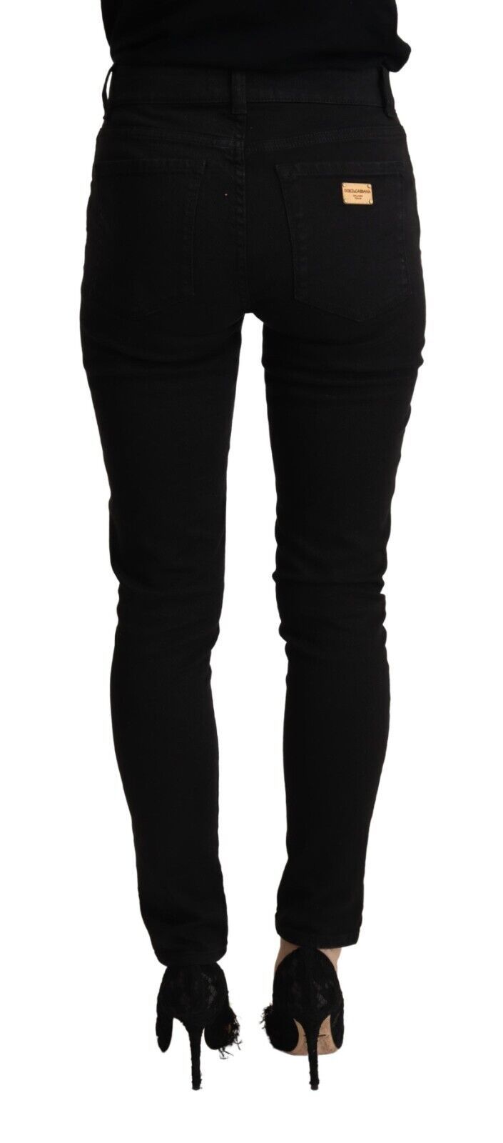 Elegant Slim Fit Black Denim Jeans