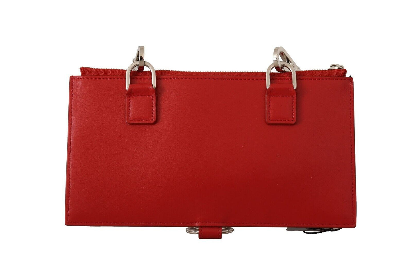 Elegant Red Leather Sling Wallet