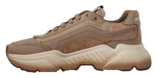 Beige Daymaster Leather Casual Sneakers