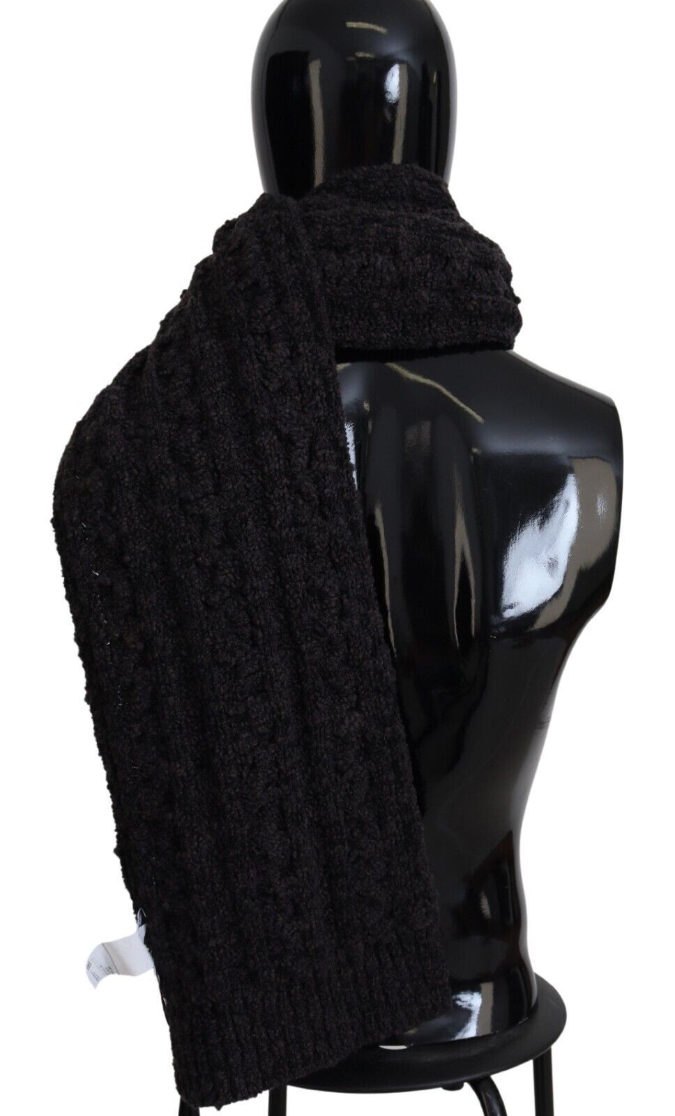 Elegant Black Wool Blend Scarf for Men