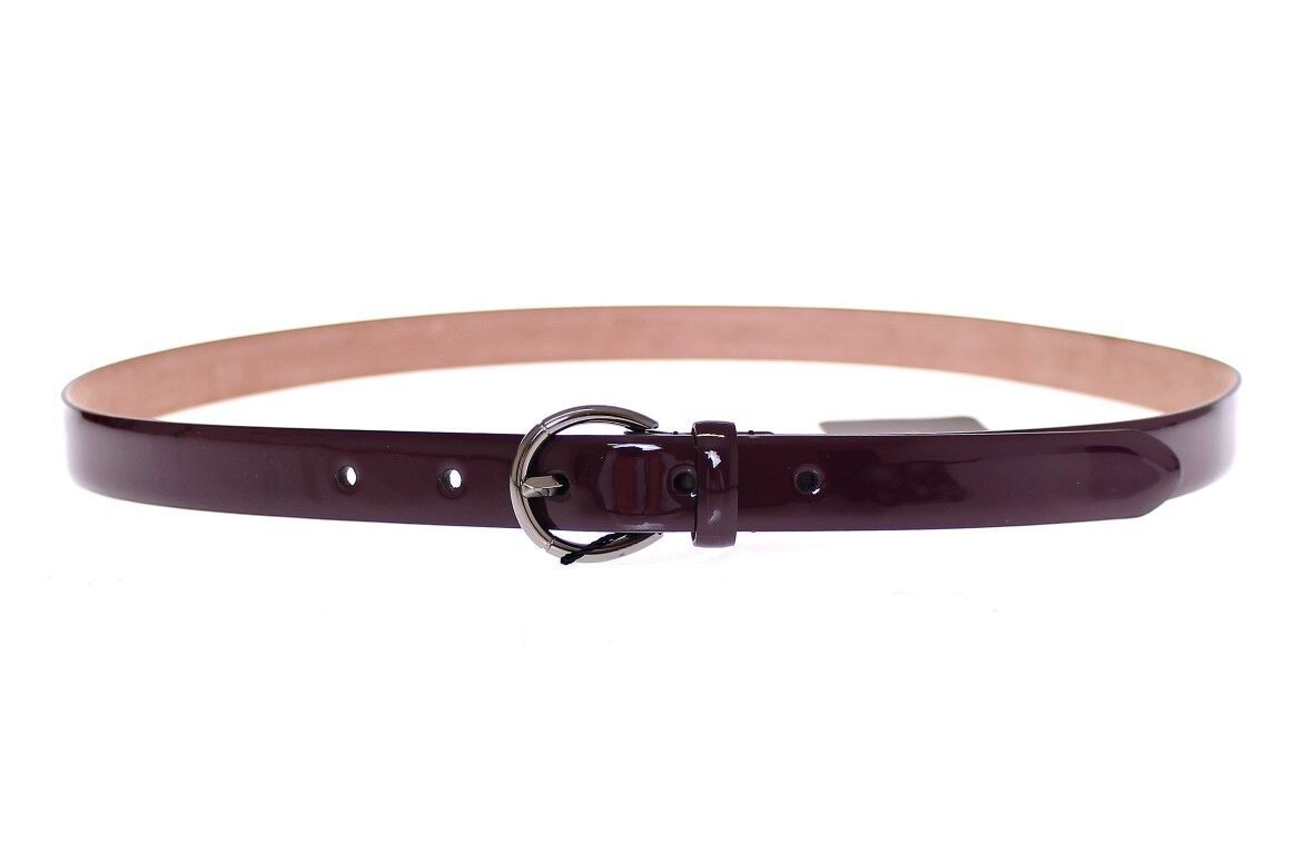 Elegant Purple Leather Belt - Italian Elegance