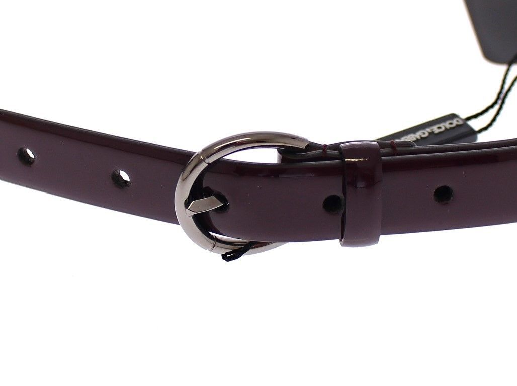 Elegant Purple Leather Belt - Italian Elegance