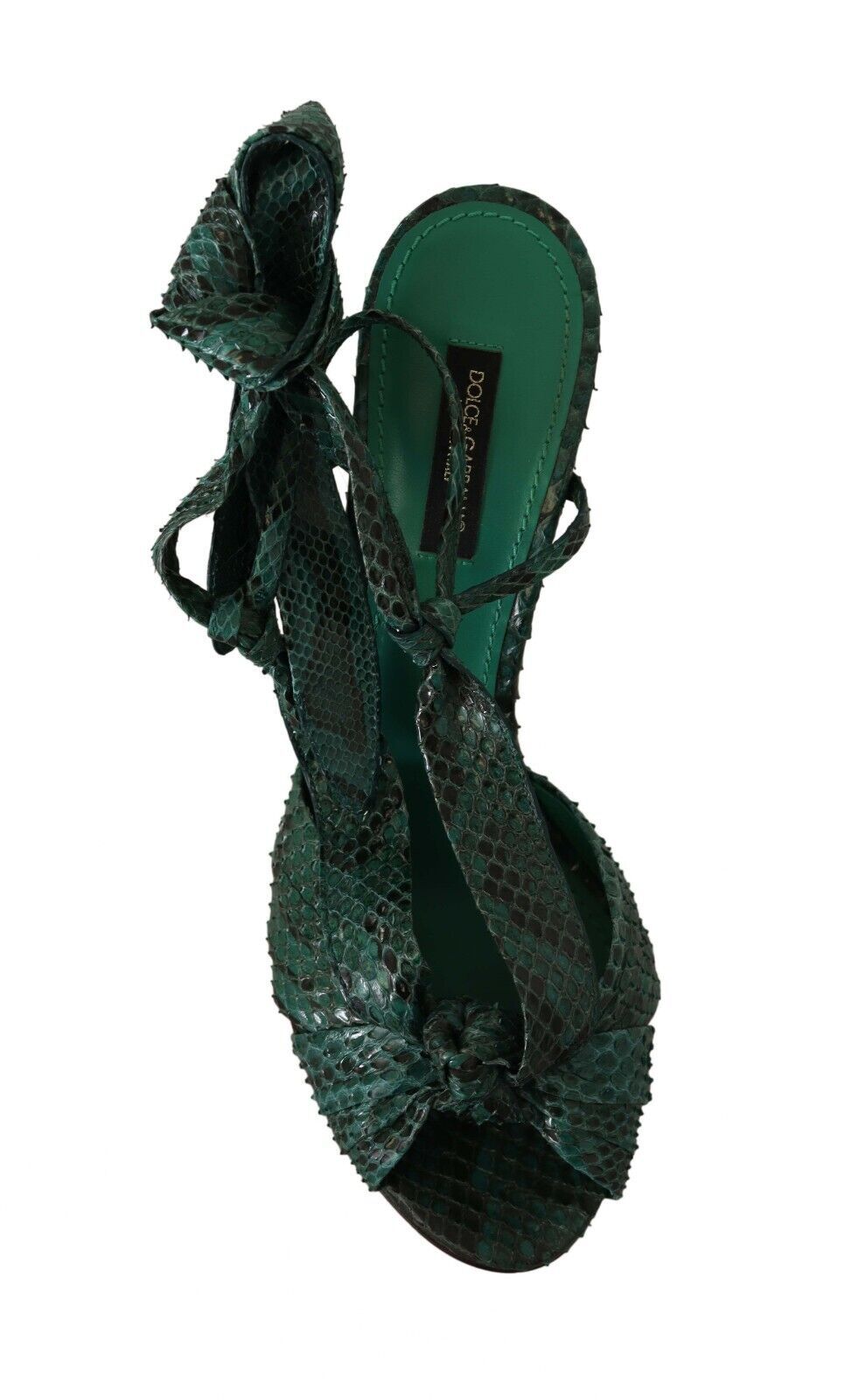 Emerald Exotic Leather Heeled Sandals