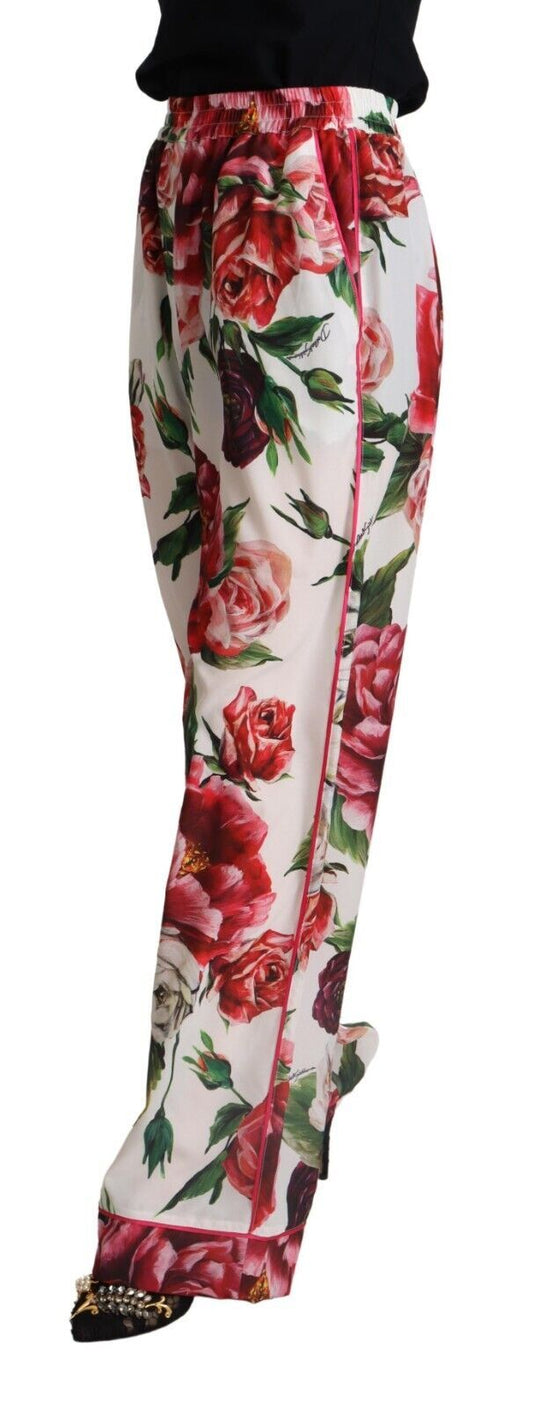 Elegant Floral Wide Leg Pants