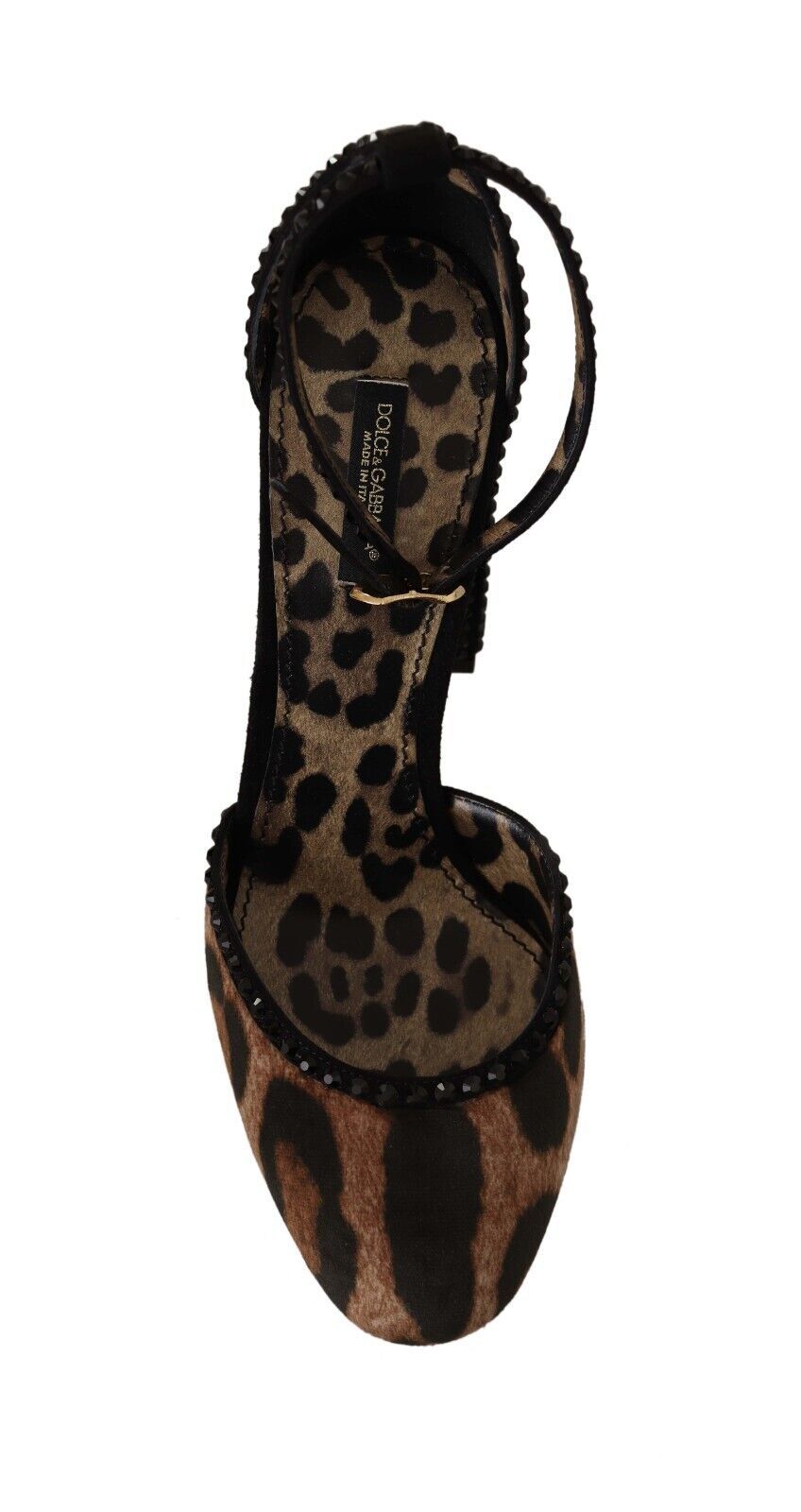 Chic Brown Leopard Ankle Strap Heels