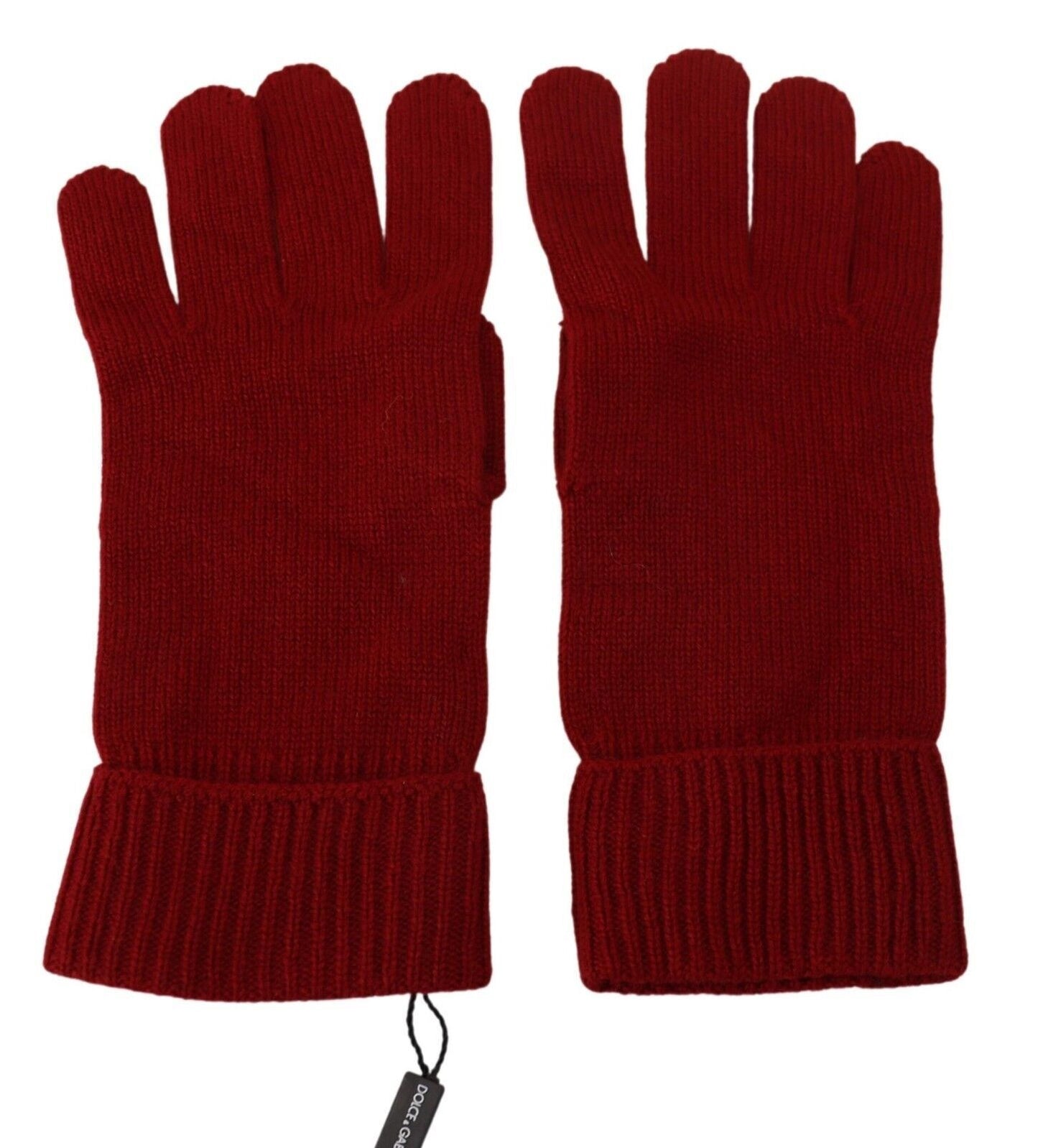 Elegant Red Cashmere Winter Gloves