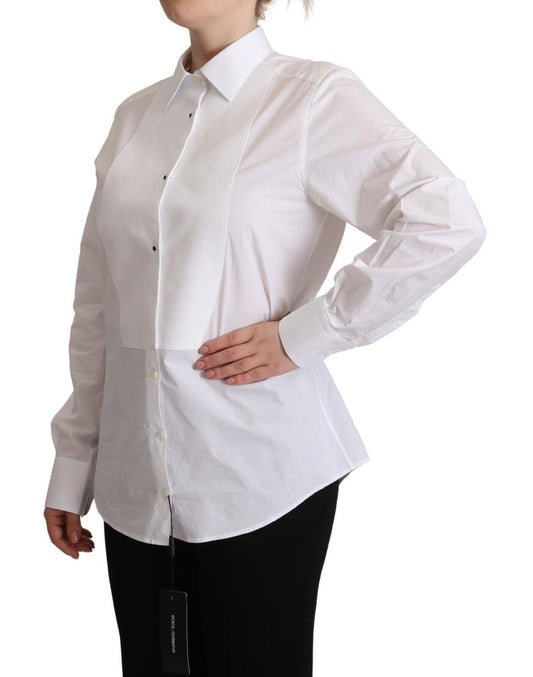 Elegant White Poplin Dress Shirt