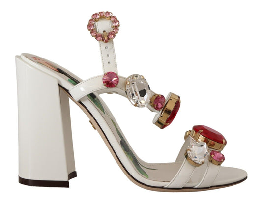 Keira Crystal-Embellished Ankle Strap Heels