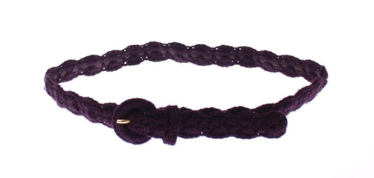 Elegant Purple Cotton Designer Belt