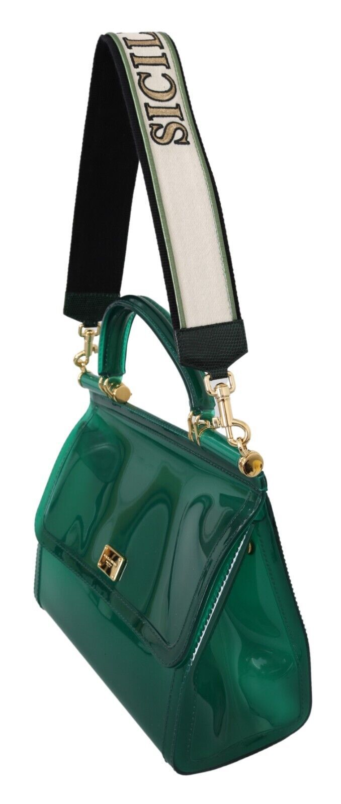 Sicily Bag in Lush Green with Gold Accents