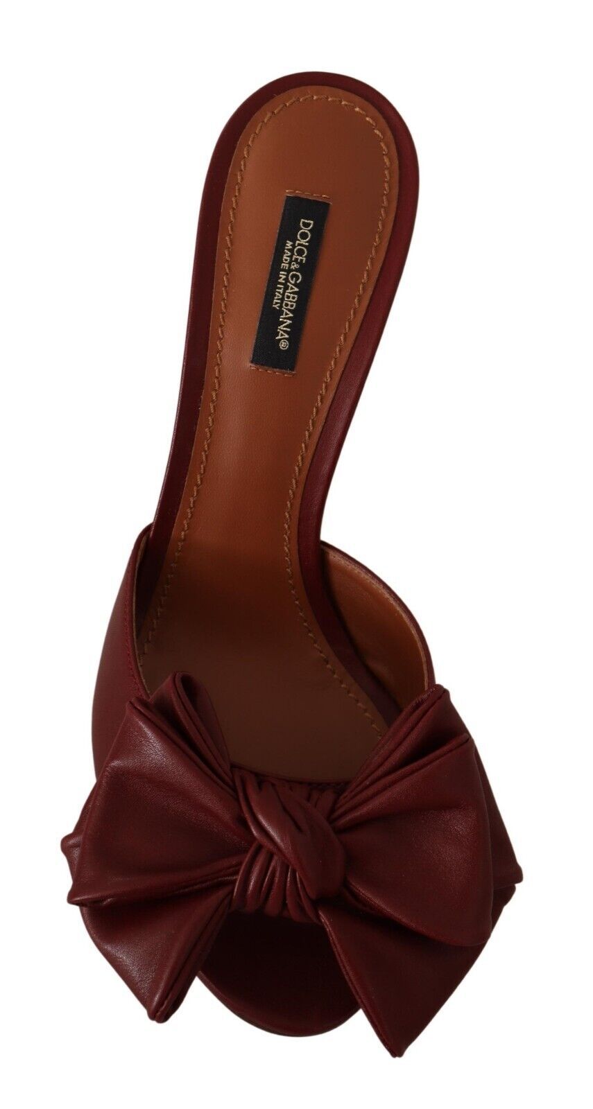 Elegant Bow Applique Leather Heeled Sandals
