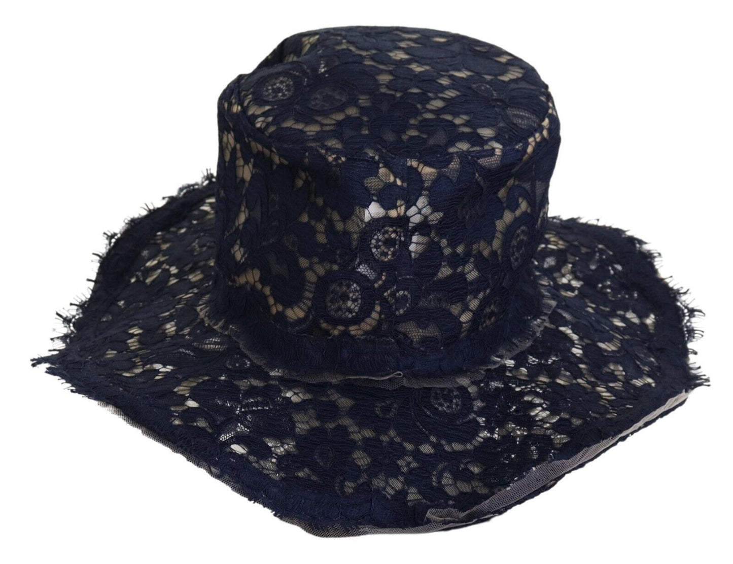 Elegant Wide Brim Blue Hat