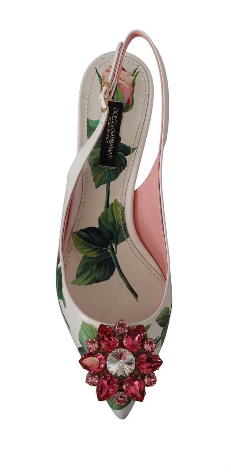 Ethereal Floral Embellished Slingback Heels