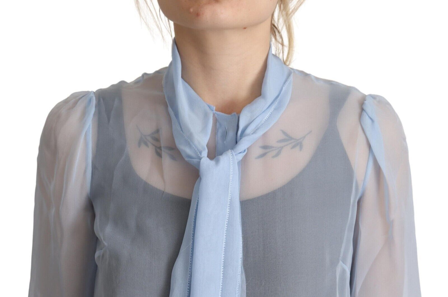 Elegant Silk Ascot Collar Blouse