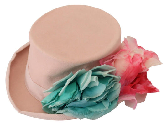Elegant Pink Fur-Blend Top Hat