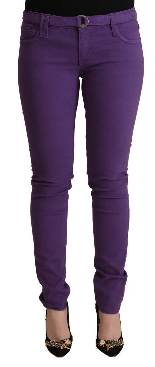 Chic Purple Low Waist Skinny Jeans