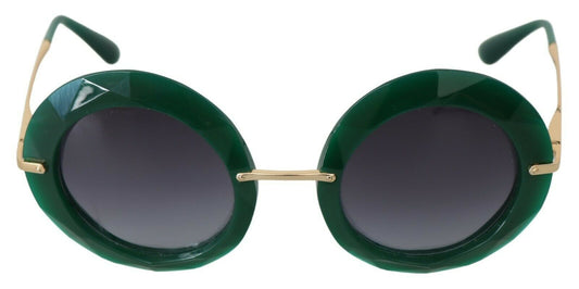 Elegant Gradient Gold Green Sunglasses