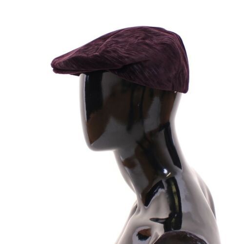 Purple Cotton Logo Newsboy Cap Cabbie Hat