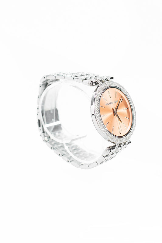 Darci Glitz Silver Toned Stainless Steel Wrist Watch MK3218