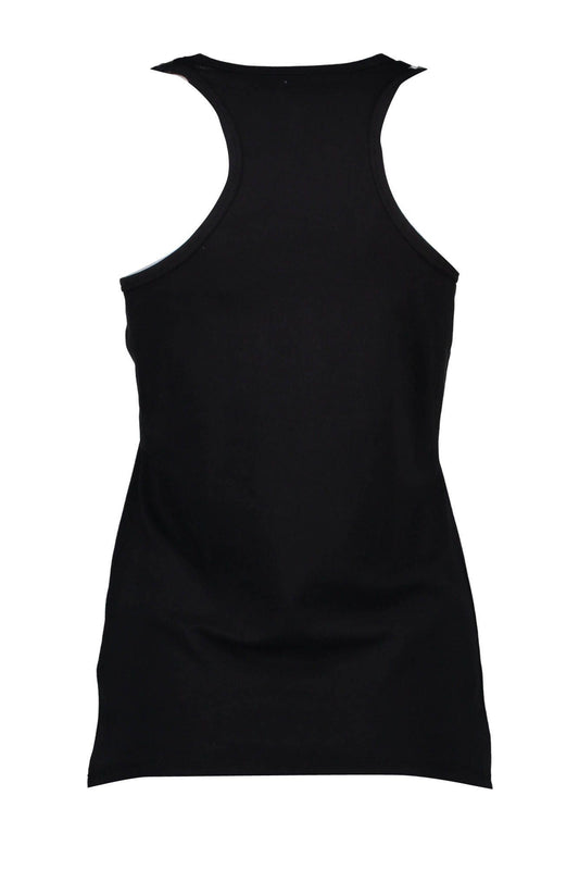 Black Cotton Tank with Dazzling Stones Accent