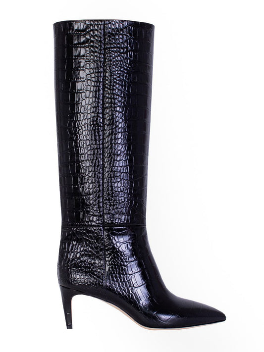 Charcoal High Stiletto Knee-High Boots