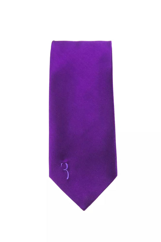 Elegant Purple Embroidered Sisal Tie