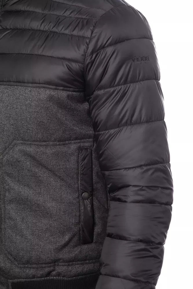 Sleek Gray Bomber Jacket for Men