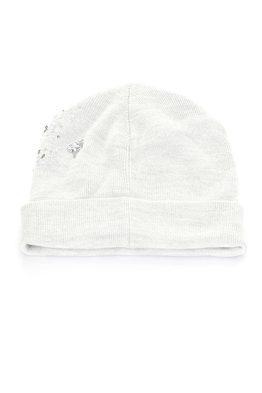 Elegant Knitted Winter White Hat