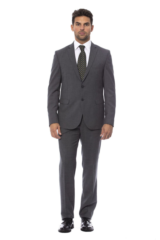 Elegant Slim Fit Gray Suit