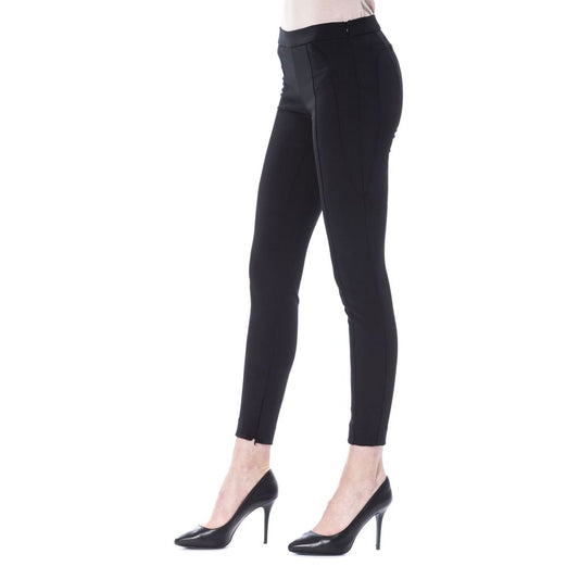 Elegant Black Skinny Pants with Zip Closure