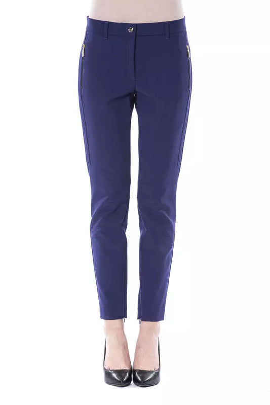 Chic Slim Fit Trousers with Zip Pockets