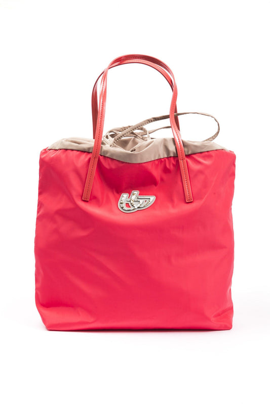 Chic Red Fabric Patent Tote for Her