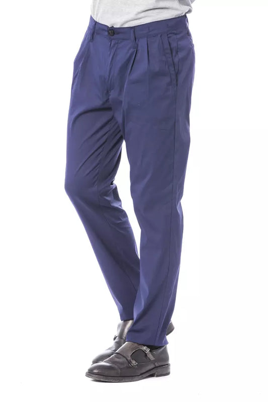 Elegant Slim Fit Chino Pants in Blue