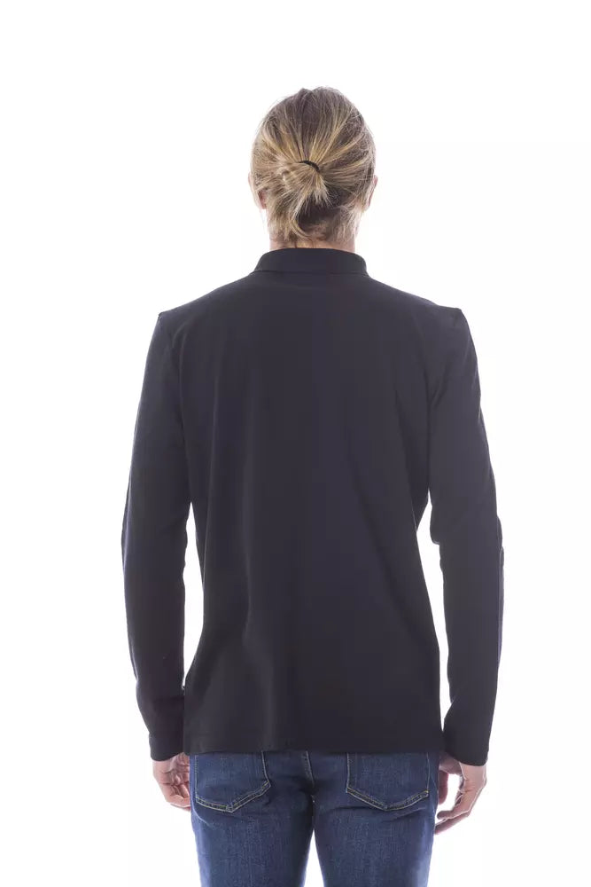Elegant Embroidered Long Sleeve Polo Shirt