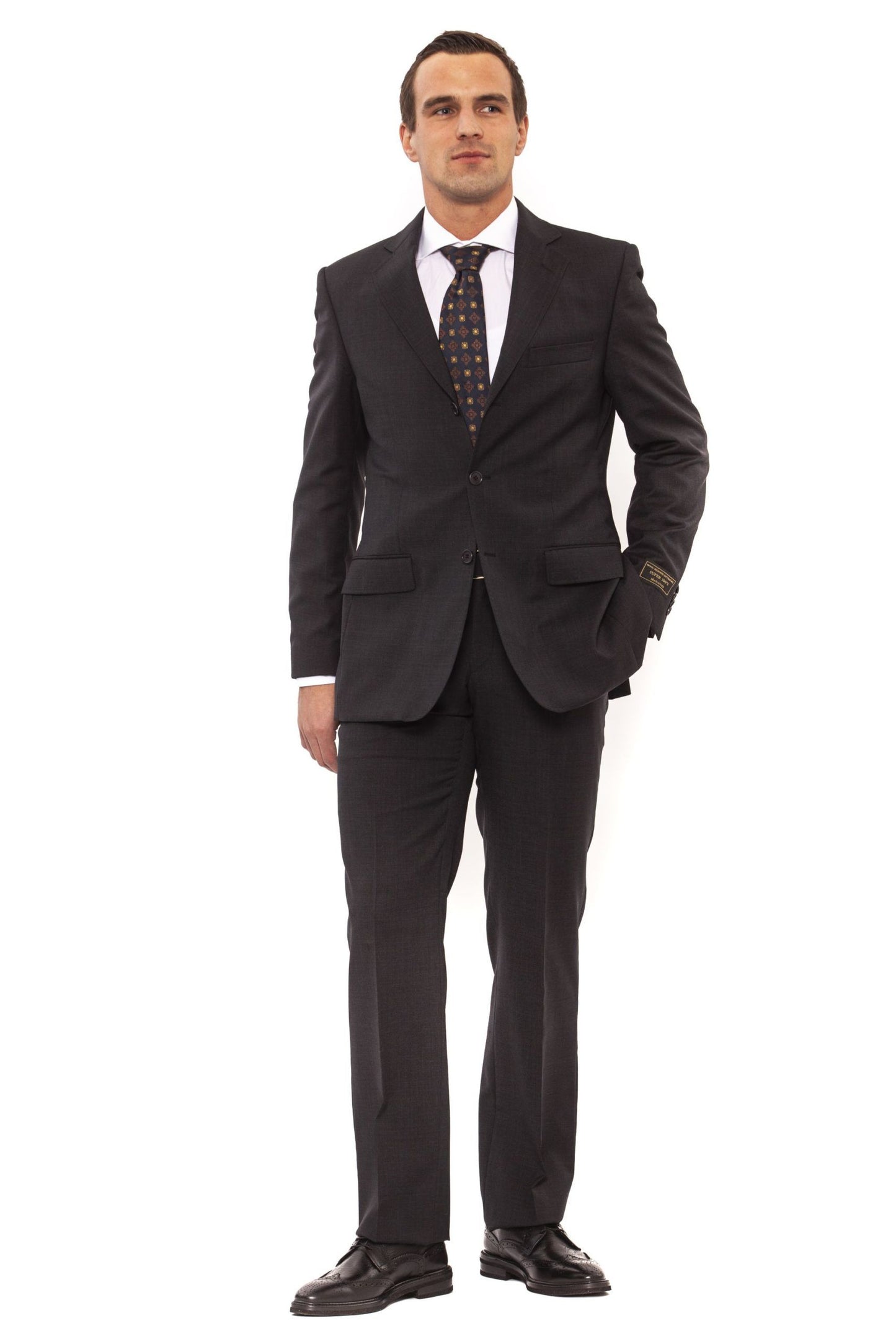 Elegant Classic Fit Gray Suit