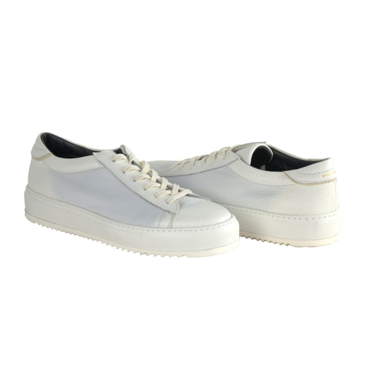 Pristine White Leather Luxury Sneakers