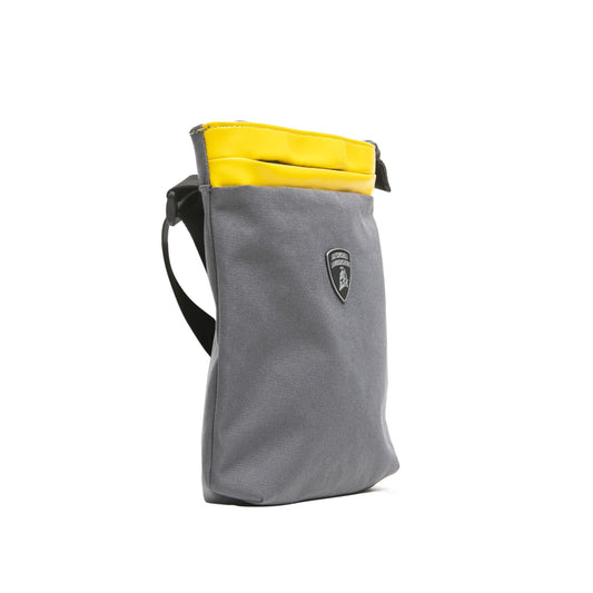 Sleek Gray Satchel with Adjustable Strap
