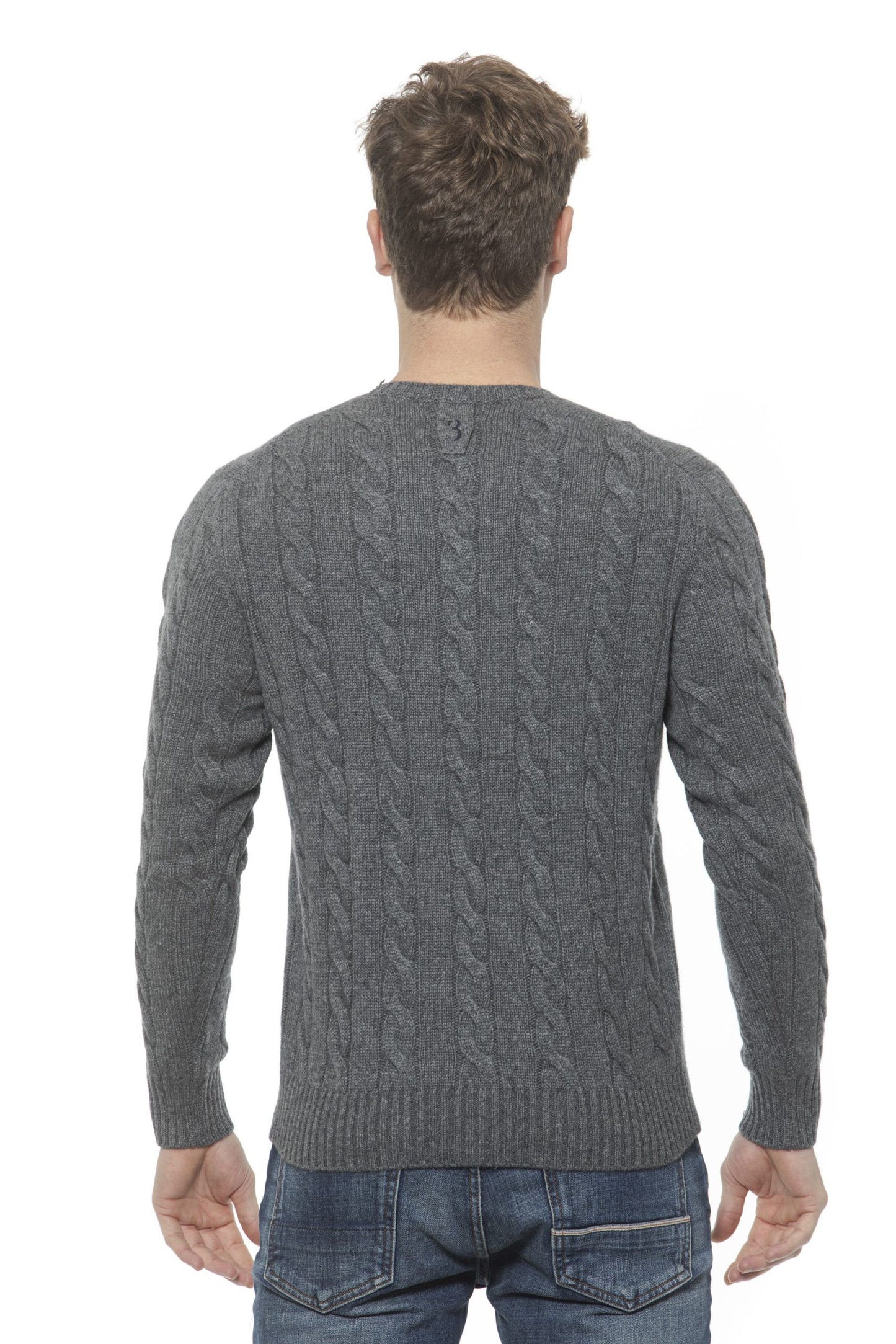 Cashmere Crewneck Intertwined Motif Sweater
