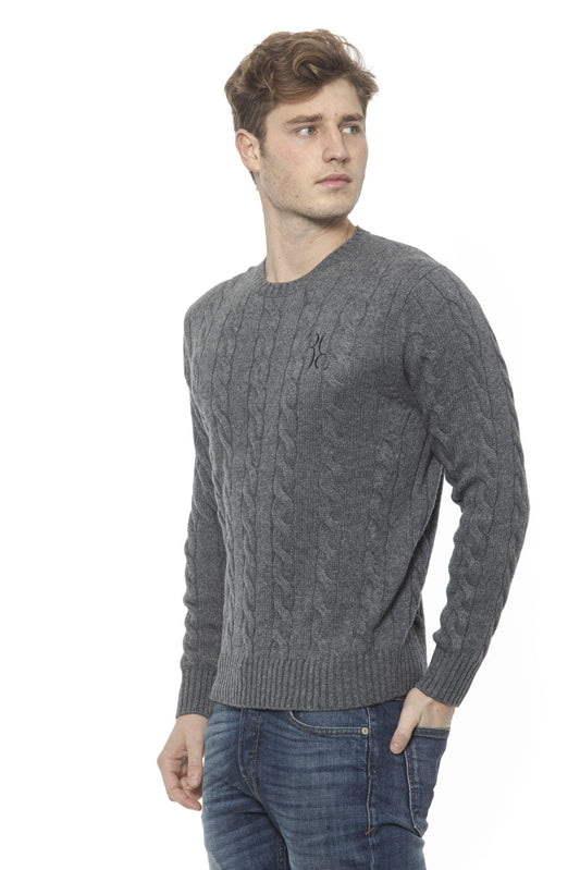 Cashmere Crewneck Intertwined Motif Sweater