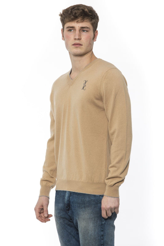 Elegant Cashmere V-neck Men's Sweater