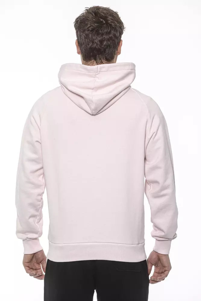 Chic Oversized Pink Cotton Sweatshirt with Hood