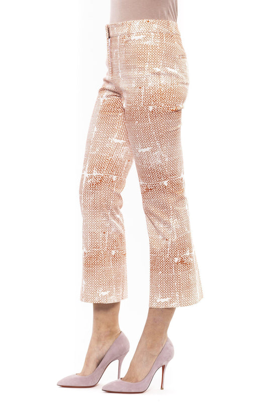 Elegant Printed Stretch Trousers for Sophisticated Style