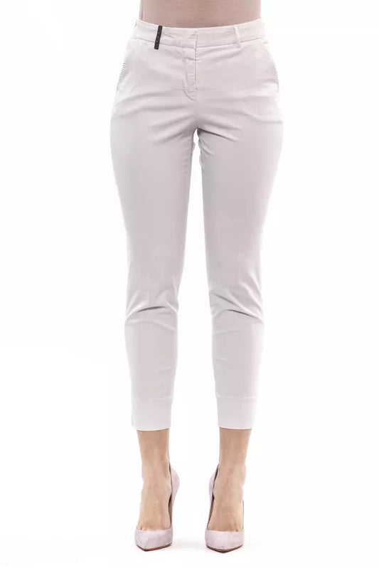 Elegant Beige Stretch Trousers for Everyday Chic