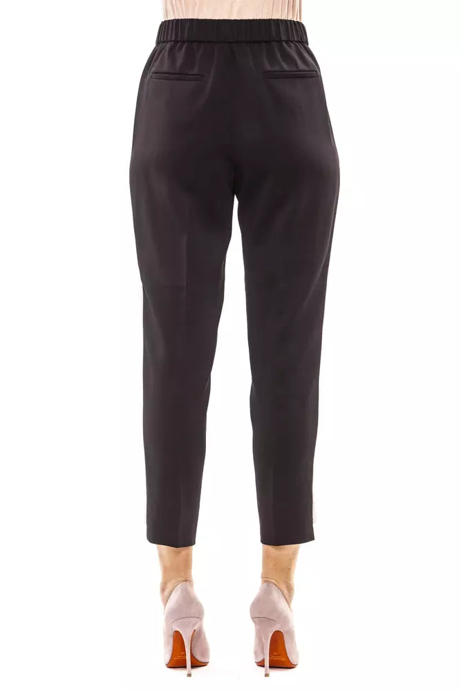Elegant Soft Fit Trousers with Contrast Side Band