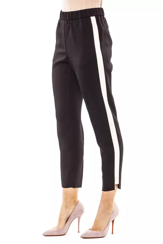 Elegant Soft Fit Trousers with Contrast Side Band