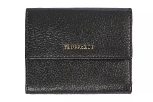 Elegant Black Leather Women's Wallet