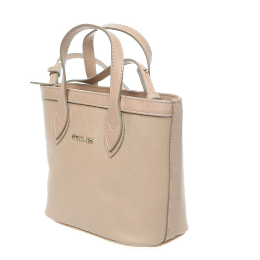 Elegant Beige Saffiano Leather Handbag
