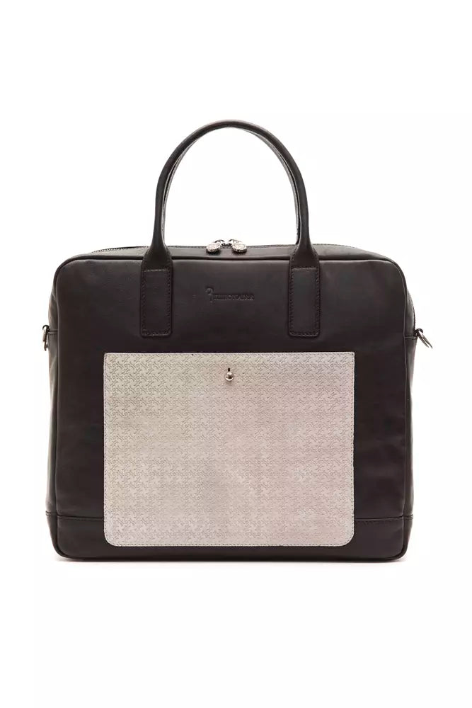 Elegant Black Leather Business Bag