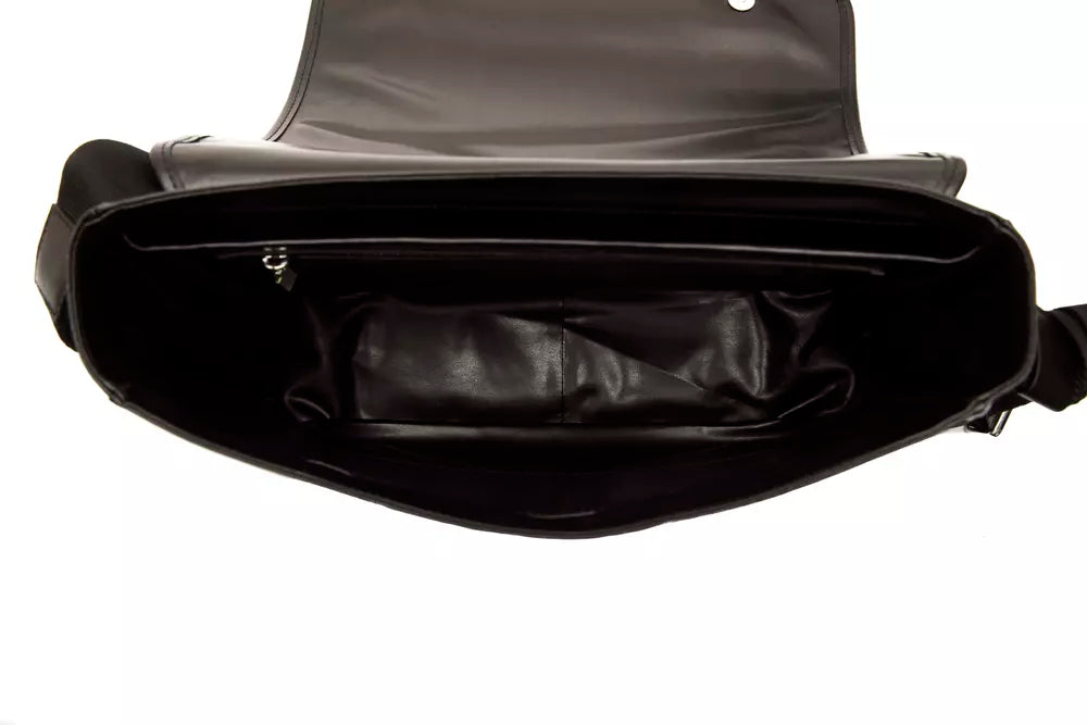 Elegant Leather Messenger Bag with Detachable Strap