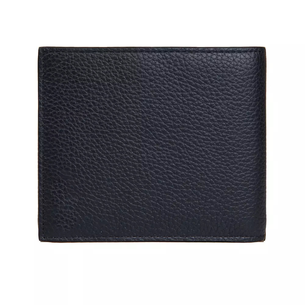 Sleek Men's Leather Bifold Wallet - Blue